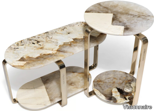 BUTTON - Marble and metal coffee tables _ Visionnaire