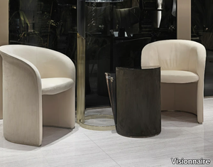 CARMEN - Upholstered fabric easy chair with armrests _ Visionnaire