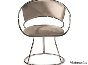 ELEANOR - Upholstered metal easy chair with armrests _ Visionnaire