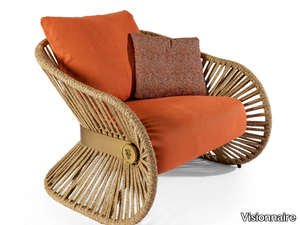 STANKAR - Hemp garden armchair with armrests _ Visionnaire