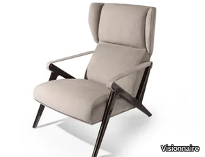 IMAGINE - Bergere nabuk armchair with headrest with armrests _ Visionnaire