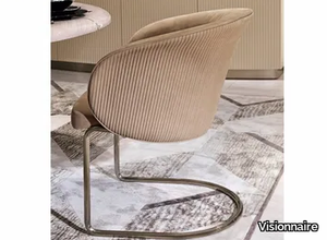 CARMEN - Upholstered cantilever fabric easy chair with armrests _ Visionnaire