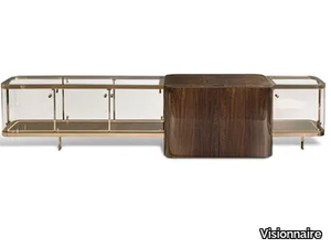 DESMOND - Double-sided eucalyptus sideboard with doors _ Visionnaire