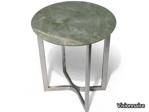 EGOISTE - Marble and steel high side table _ Visionnaire