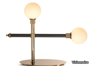 ALPHA - Brass table lamp with fixed arm _ Visionnaire