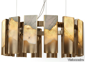 POLARIS - Aluminium and onyx pendant lamp _ Visionnaire