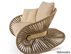 STANKAR - Rocking upholstered hemp garden armchair _ Visionnaire