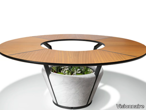 WING - Marble table / planter _ Visionnaire