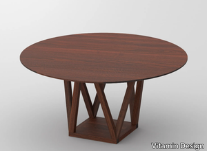 CREO - Round solid wood dining table _ Vitamin Design