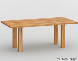 DUCK - Rectangular solid wood table _ Vitamin Design