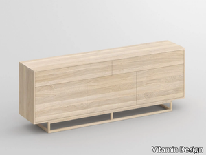 LINEA - Solid wood sideboard with drawers _ Vitamin Design