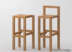 PALI - Solid wood barstool with footrest _ Vitamin Design