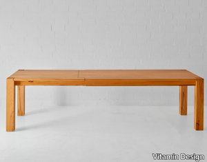 TAURUS BUTTERFLY - Extending rectangular solid wood table _ Vitamin Design