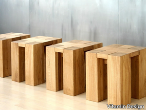 TAURUS - Solid wood stool _ Vitamin Design