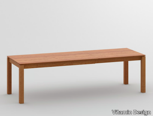 VERSO BUTTERFLY - Extending rectangular solid wood dining table _ Vitamin Design