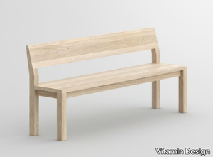 CUBUS - Solid wood bench with back _ Vitamin Design