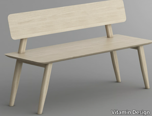 AETAS - Solid wood bench with back _ Vitamin Design