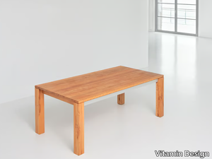 AMBER - Extending rectangular solid wood table _ Vitamin Design