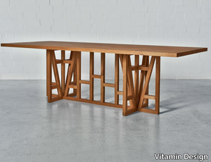 FACHWERK - Rectangular solid wood table _ Vitamin Design