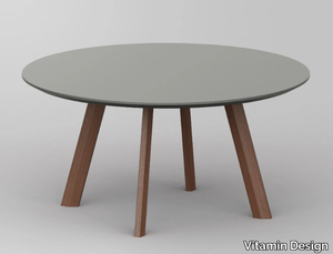 RHOMBI - Low round linoleum coffee table _ Vitamin Design