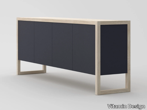 SENA - Solid wood sideboard with colored Bio MDF _ Vitamin Design