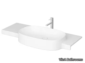 VOYAGE VANITY - Rectangular ceramic washbasin with integrated countertop _ VitrA Bathrooms