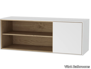 VOYAGE - Suspended wooden bathroom wall cabinet with doors _ VitrA Bathrooms