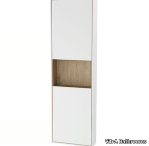 VOYAGE - Suspended wooden bathroom wall cabinet with doors _ VitrA Bathrooms