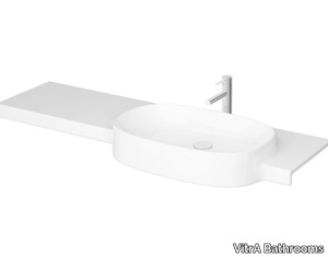 VOYAGE VANITY - Rectangular ceramic washbasin with integrated countertop _ VitrA Bathrooms