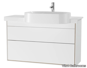 VOYAGE WITH CERAMIC VANITY - Wall-mounted wooden vanity unit with drawers _ VitrA Bathrooms