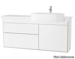 VOYAGE WITH CERAMIC VANITY - Wall-mounted wooden vanity unit _ VitrA Bathrooms