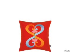 Embroidered Pillows - Double Heart, red