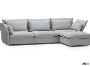 MARIPOSA CORNER - 3 seater fabric sofa with removable cover with chaise longue _ Vitra