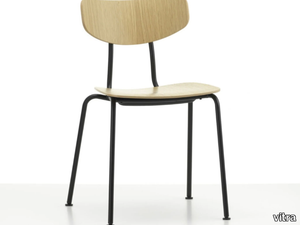 MOCA - Stackable oak chair open back _ Vitra