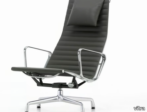 ALUMINIUM CHAIR EA 124 - Swivel recliner high-back chair _ Vitra