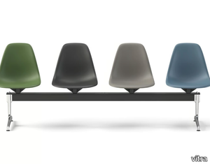 EAMES PLASTIC SIDE CHAIR ON STRETCHER - Freestanding polypropylene beam seating _ Vitra