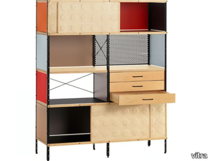 EAMES STORAGE UNIT BOOKCASE - Laminate highboard with sliding doors _ Vitra