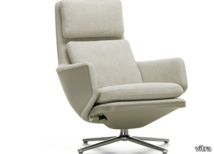 GRAND RELAX - Recliner fabric armchair with armrests with 4-spoke base _ Vitra