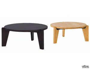 GUÉRIDON BAS - Round wooden coffee table _ Vitra