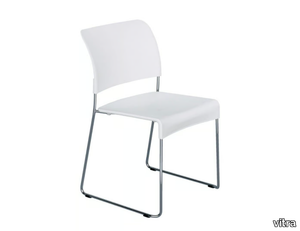 SIM - Stackable sled base polypropylene chair _ Vitra