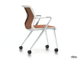 UNIX CHAIR - Chair with castors with armrests _ Vitra