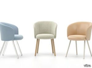 MIKADO - Upholstered chair with armrests _ Vitra