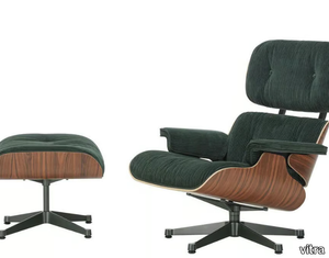 EAMES LOUNGE CHAIR & OTTOMAN SPECIAL EDITION - Swivel fabric armchair with footstool _ Vitra