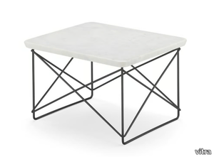 OCCASIONAL TABLE LTR - Coffee table with Carrara marble top and steel base _ Vitra