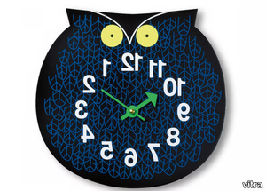 OMAR THE OWL - Wall-mounted plywood kids clock _ Vitra