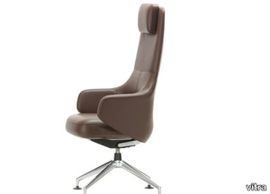 GRAND CONFERENCE HIGHBACK - Leather executive chair with headrest _ Vitra