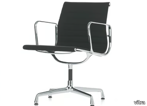 ALUMINIUM CHAIR EA 107 - With 4-spoke base fabric chair with armrests _ Vitra