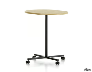 SOFT WORK - Round coffee table with castors _ Vitra