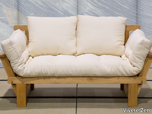 SESAMO - Japanese style 2 seater beech sofa bed _ Vivere Zen