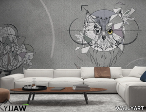 ANIMAT - Motif fire retardant washable nonwoven wallpaper _ WALLYART